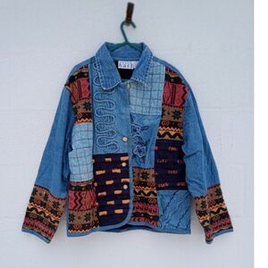 Keren Hart Denim and Tapestry Jacket 100% cotton